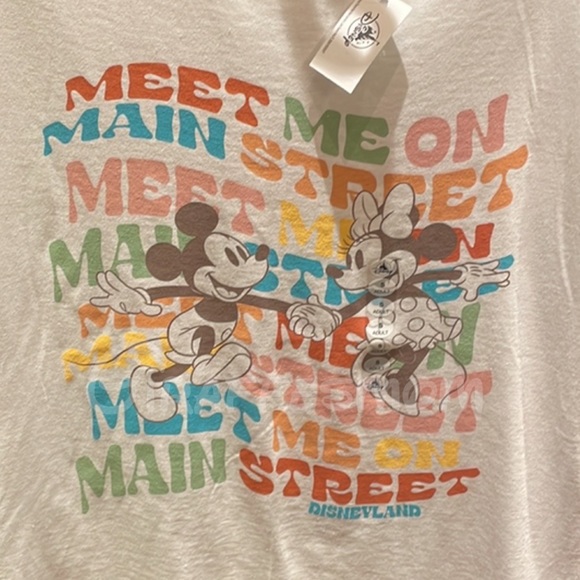 Disneyland Mickey & Minnie “Meet me on Main Street” Graphic T-Shirt - Picture 3 of 3